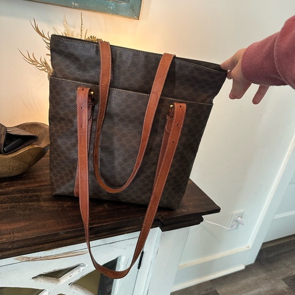 Vintage Celine Triomph canvas tote *RARE* - Picture 3 of 11
